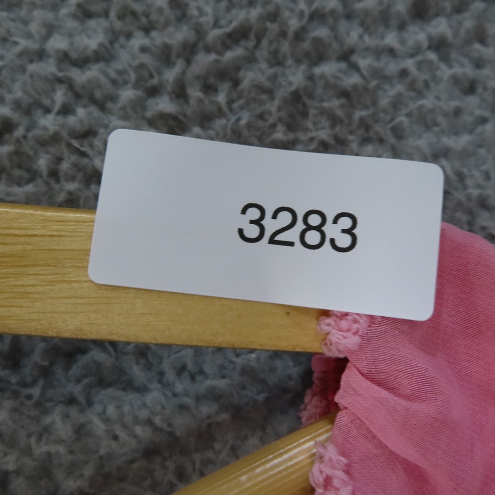 Lush Barbiecore Pink Smocked Peplum Top Puff Sleeve Coquette Cottagecore Medium - Picture 12 of 12